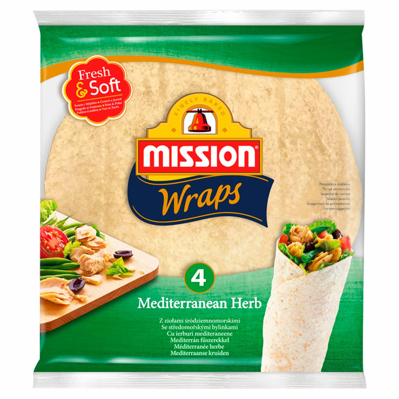 Zdjęcia - Tortille z mąki pszennej z ziołami śródziemnomorskimi Mission Wraps