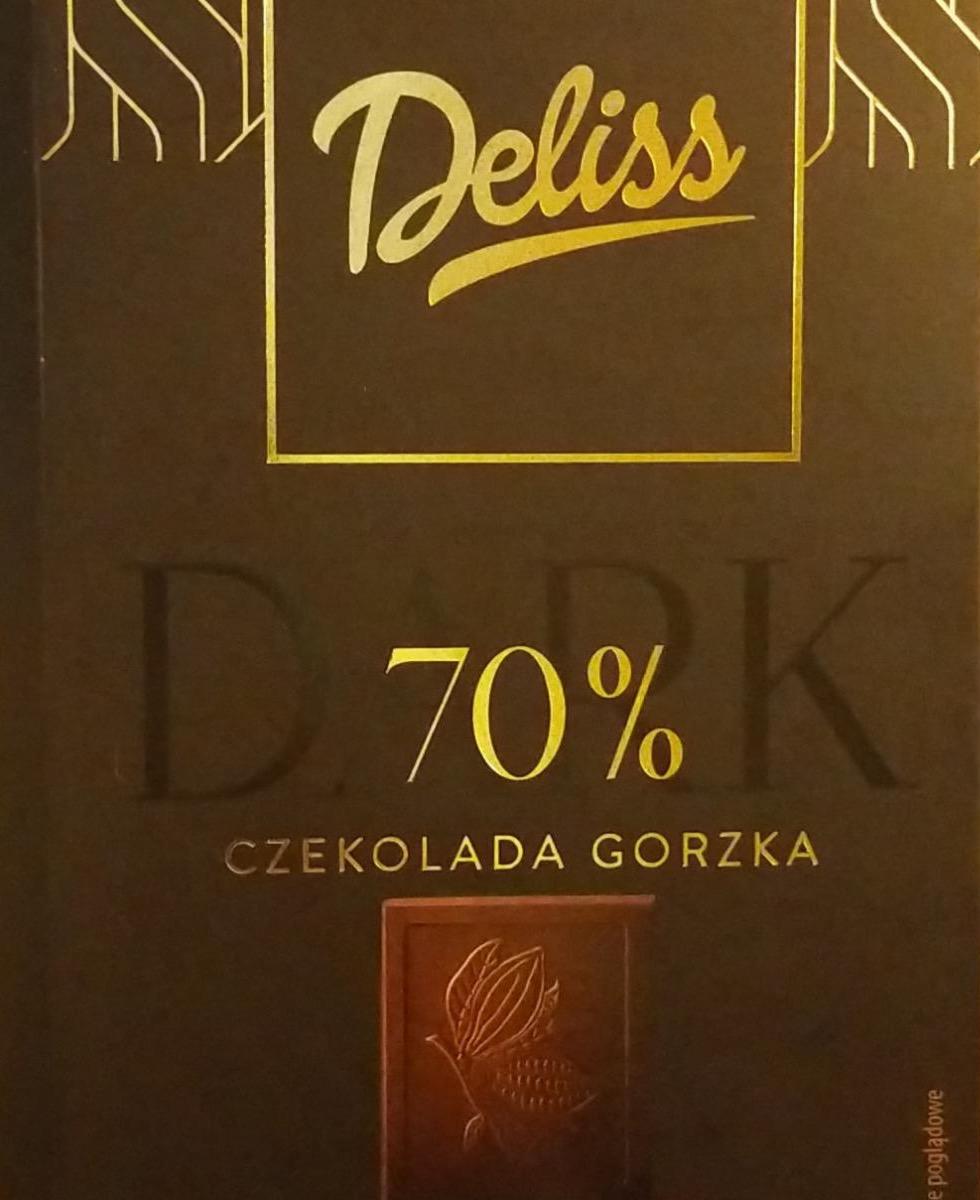 Zdjęcia - Dark 70% Czekolada gorzka Deliss