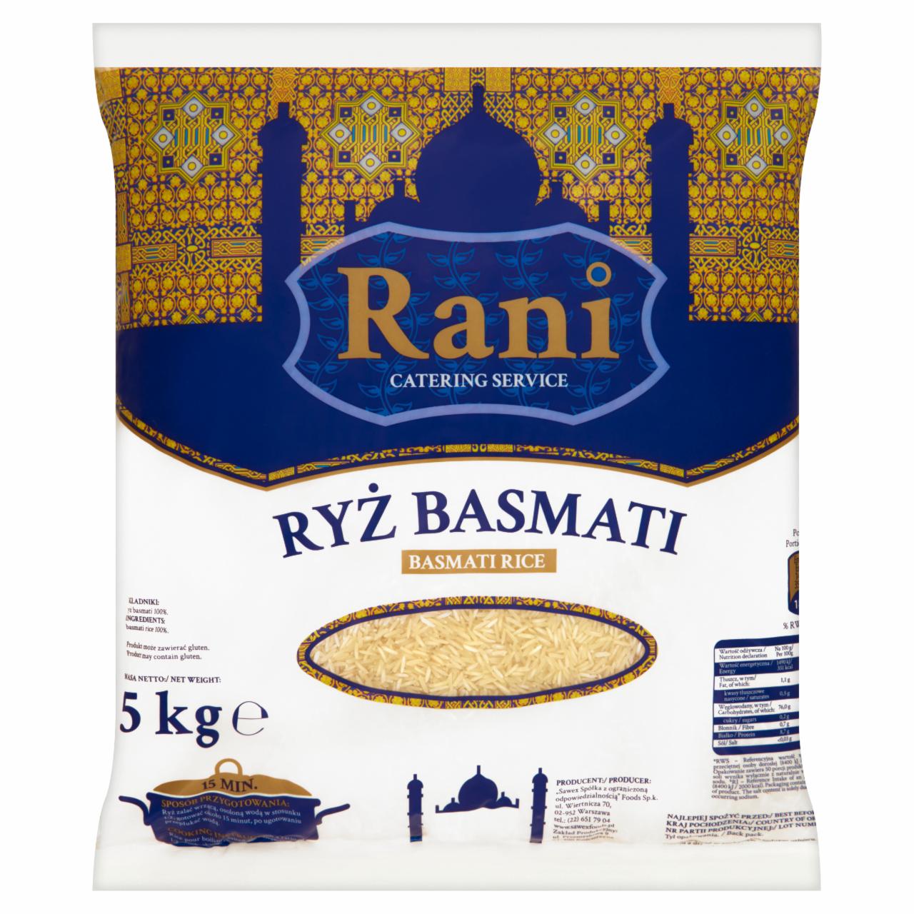 Zdjęcia - Rani Ryż basmati 5 kg