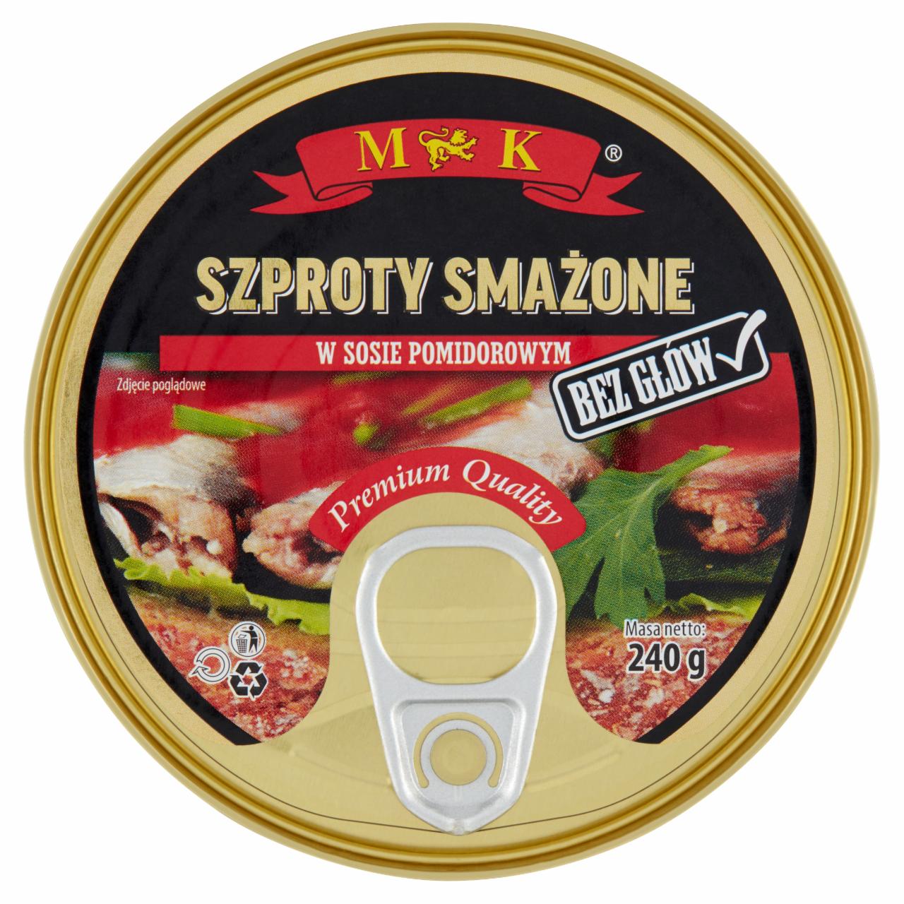Zdjęcia - MK Szproty smażone w sosie pomidorowym 240 g