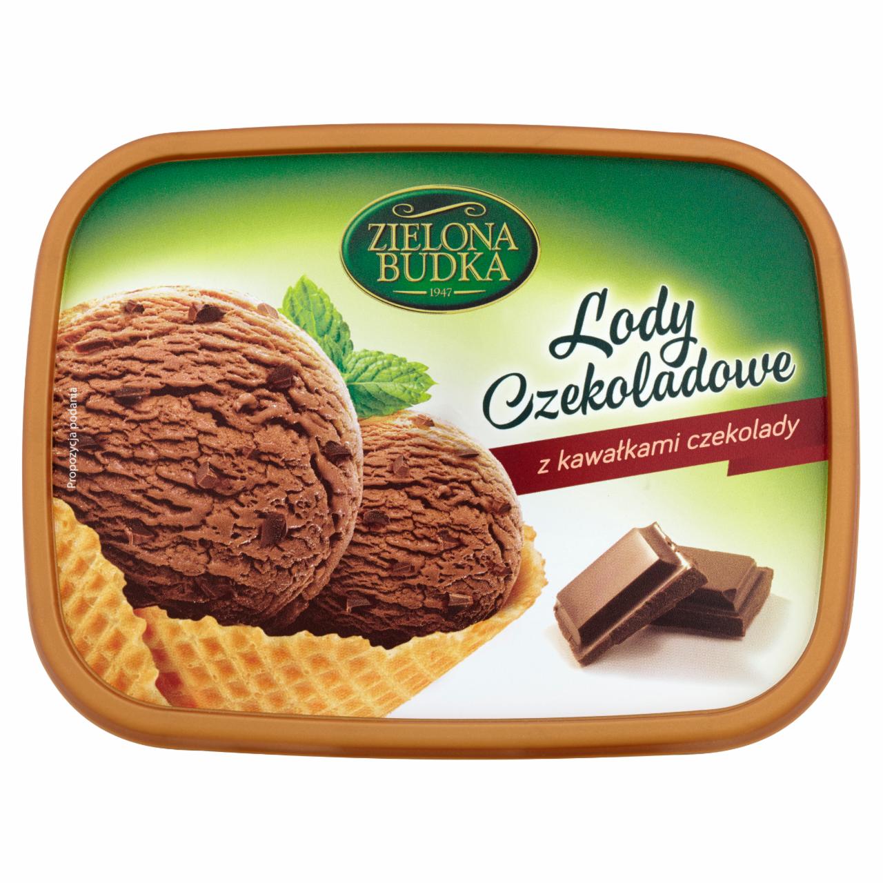 Zdjęcia - Zielona Budka Lody czekoladowe z kawałkami czekolady 1000 ml
