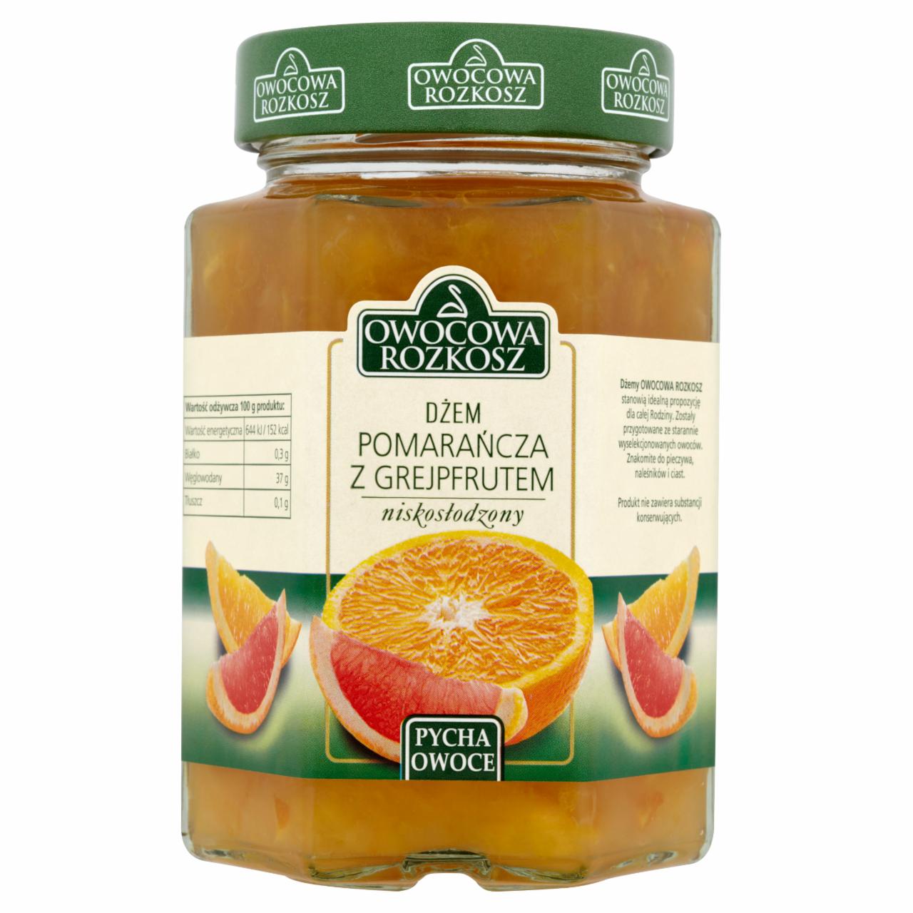 Zdjęcia - Owocowa Rozkosz Dżem pomarańcza z grejpfrutem niskosłodzony 280 g