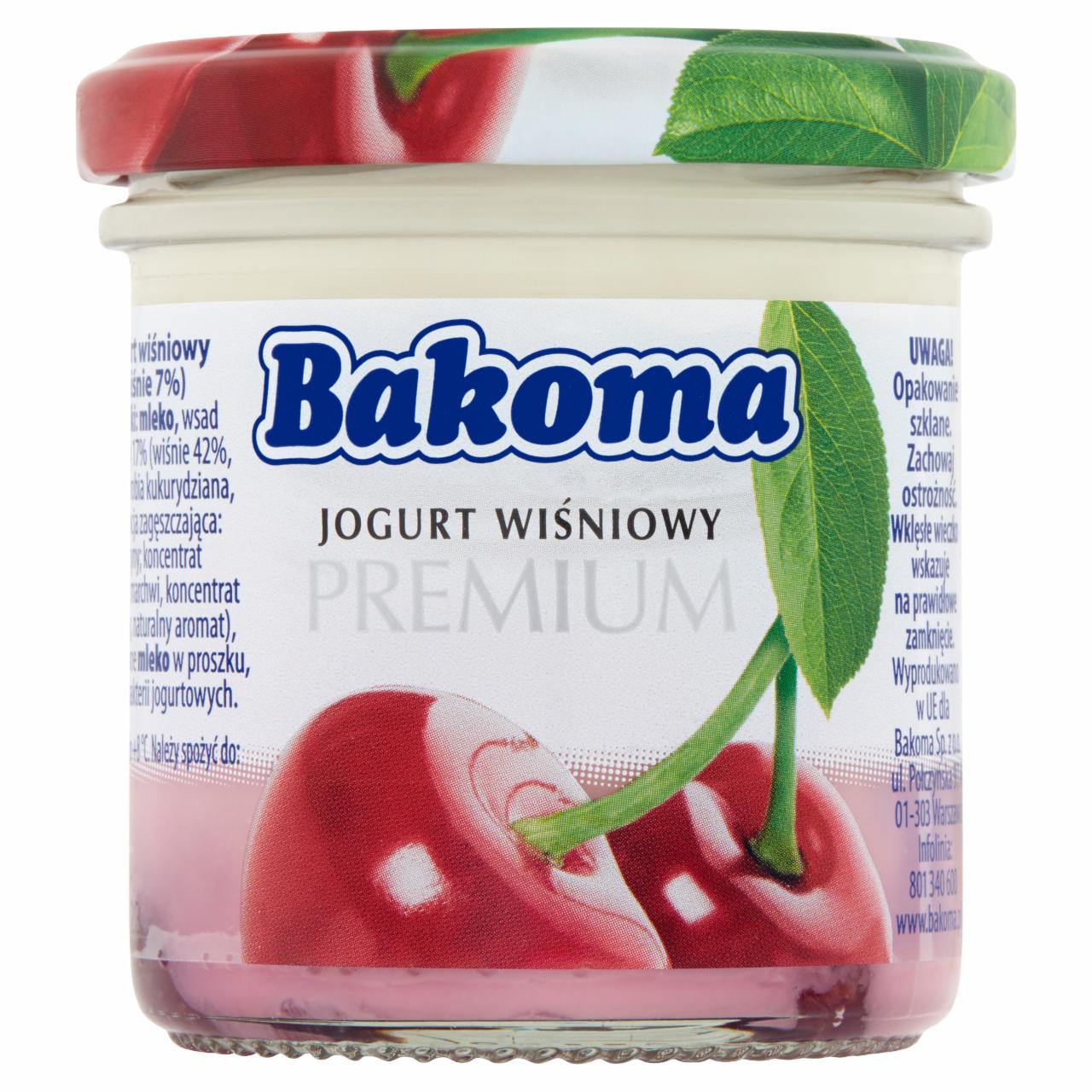Zdjęcia - Bakoma Premium Jogurt wiśniowy 150 g