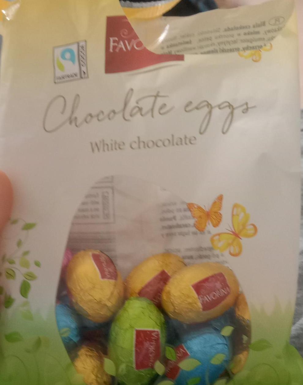 Zdjęcia - Chocolate eggs White chocolate Favorina