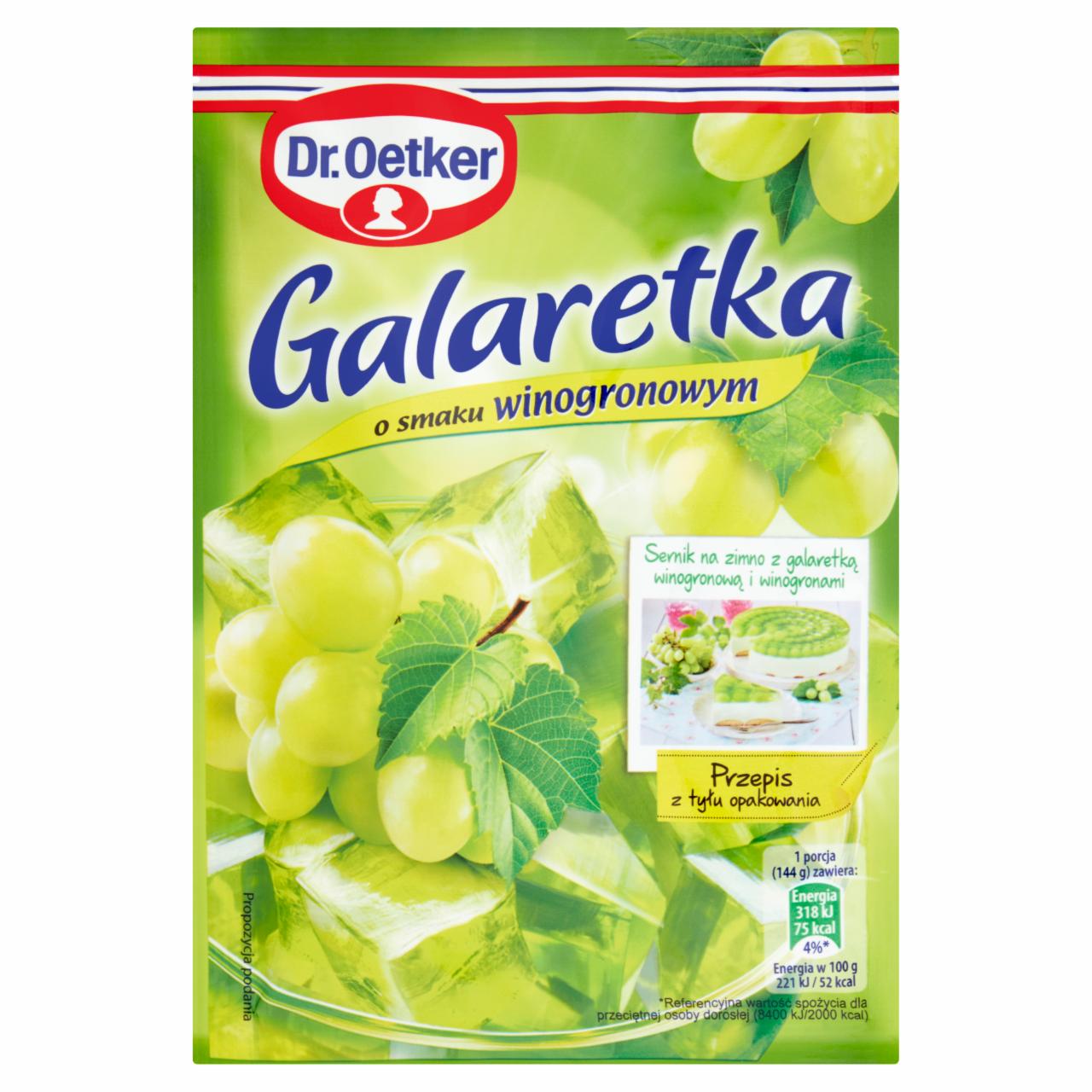 Zdjęcia - Dr. Oetker Galaretka o smaku winogronowym 77 g