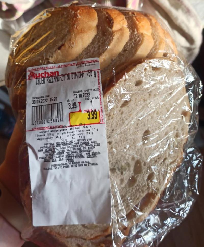 Zdjęcia - Chleb pszenno-żytni dyniowy Auchan