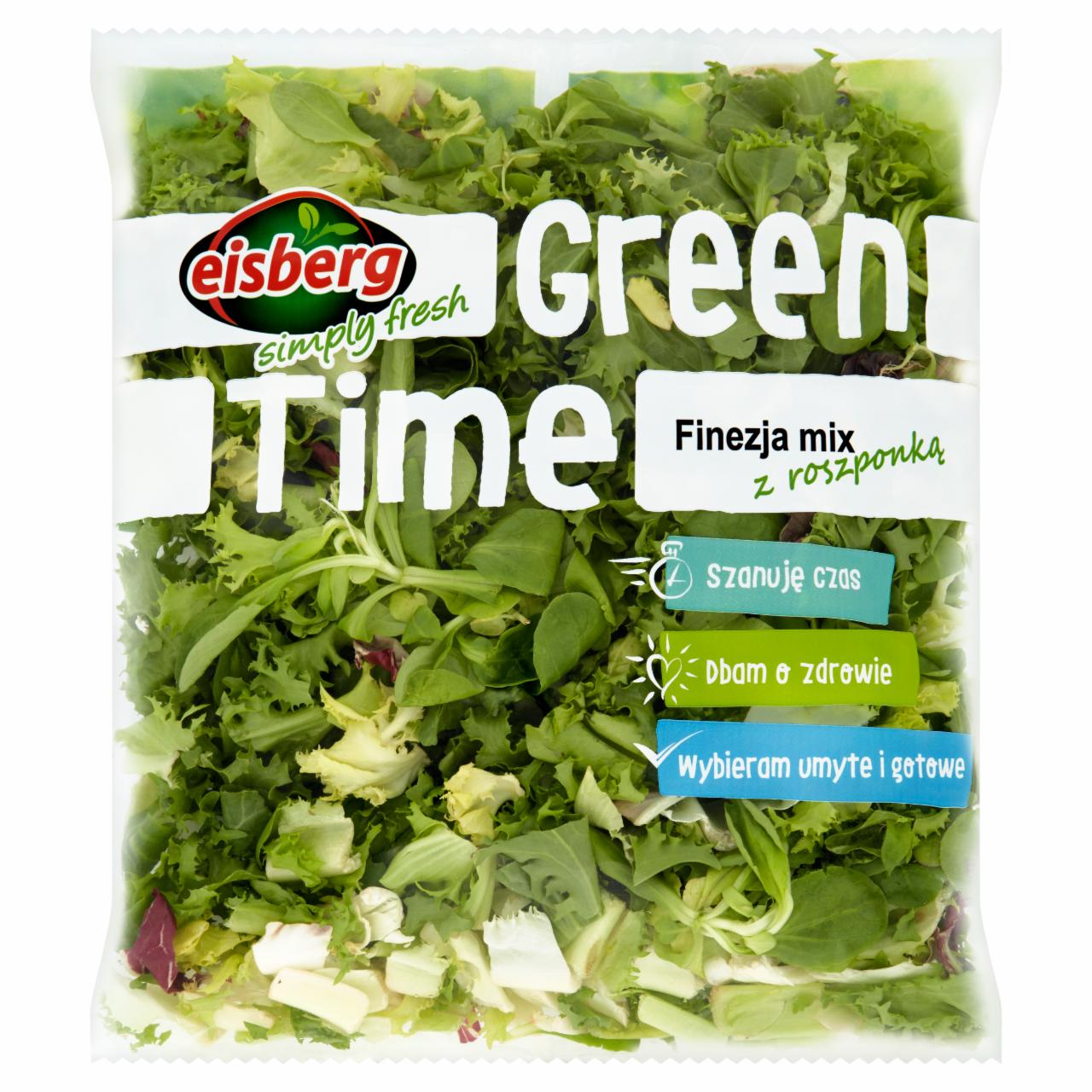 Zdjęcia - Eisberg Green Time Finezja mix z roszponką Mieszanka świeżych krojonych warzyw 150 g