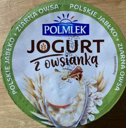 Zdjęcia - Jogurt z owsianką polskie jabłko + ziarna owsa Polmlek