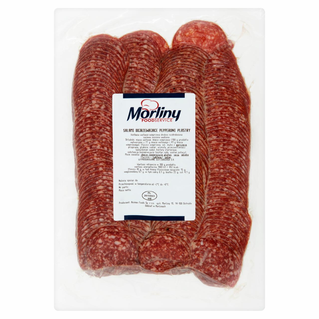 Zdjęcia - Morliny Food Service Salami dojrzewające pepperoni plastry 1 kg