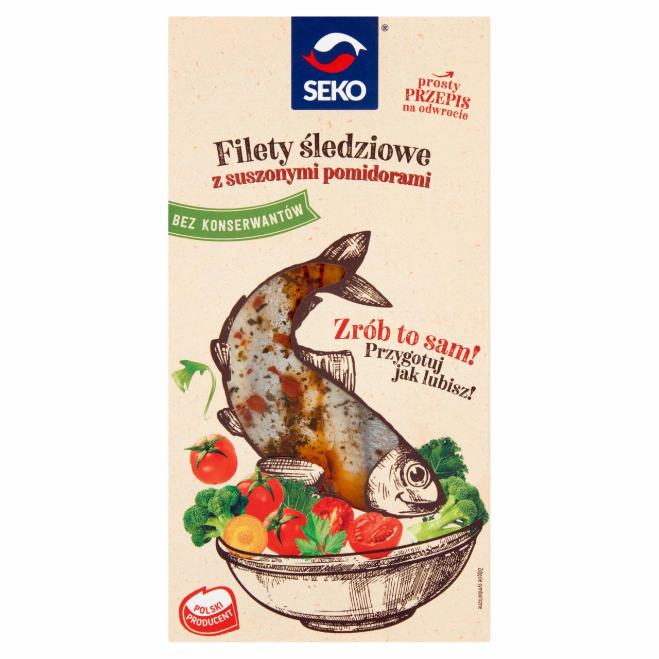 Zdjęcia - Seko Filety śledziowe z suszonymi pomidorami 125 g