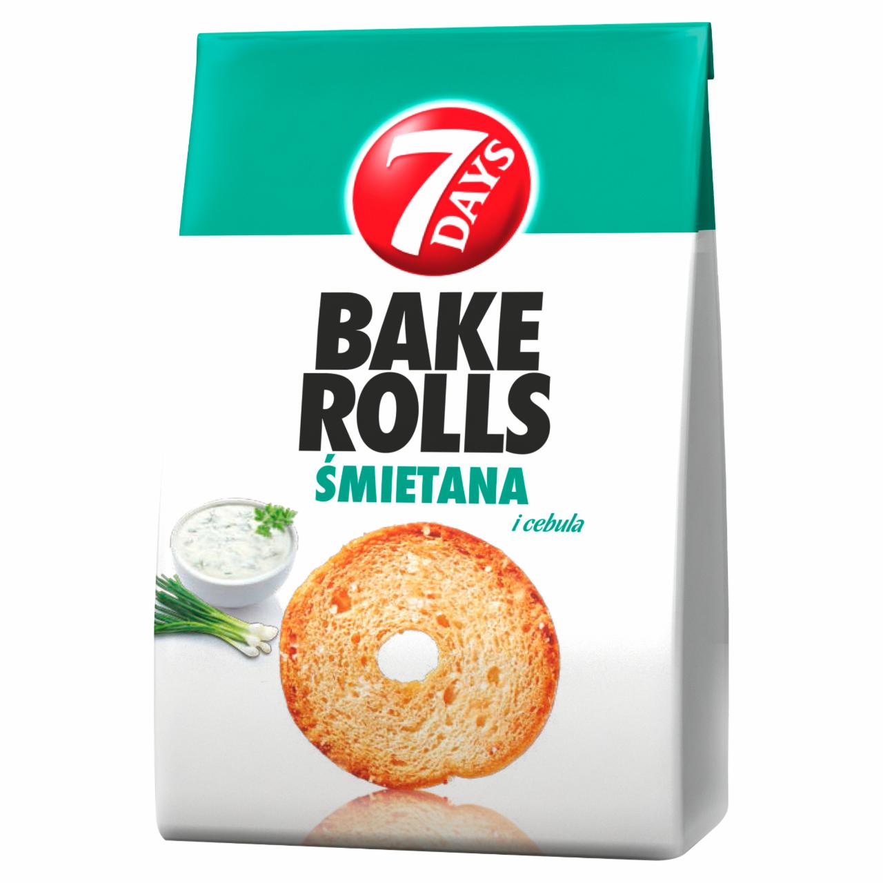 Zdjęcia - 7 Days Bake Rolls Chrupki chlebowe o smaku śmietanowo cebulowym 150 g