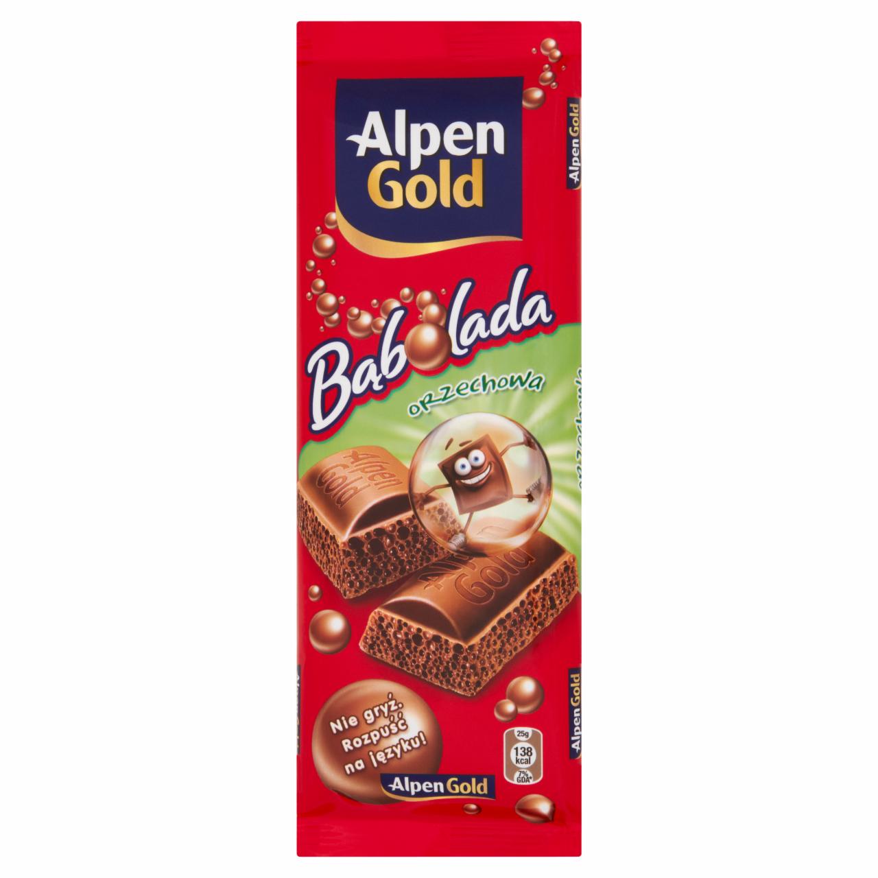 Zdjęcia - Alpen Gold Bąbolada orzechowa Czekolada 80 g