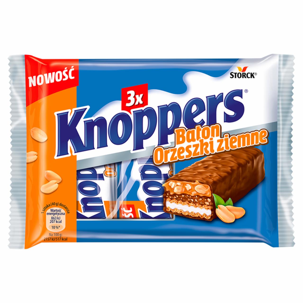 Zdjęcia - Knoppers Baton orzeszki ziemne 120 g (3 x 40 g)