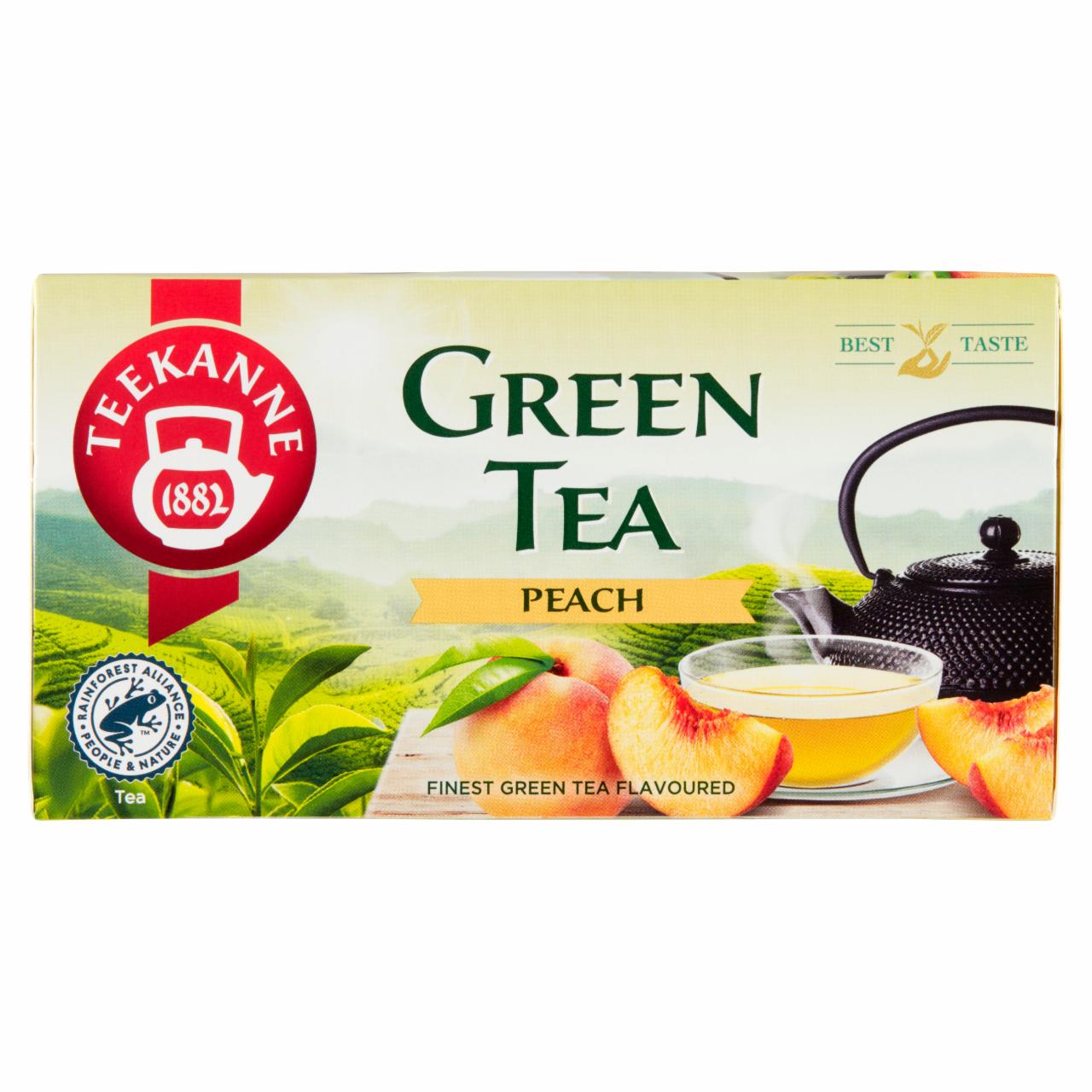 Zdjęcia - Teekanne Green Tea Peach Aromatyzowana herbata zielona 35 g (20 x 1,75 g)