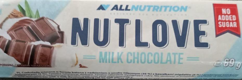 Zdjęcia - Nutlove Milk Chocolate Allnutrition