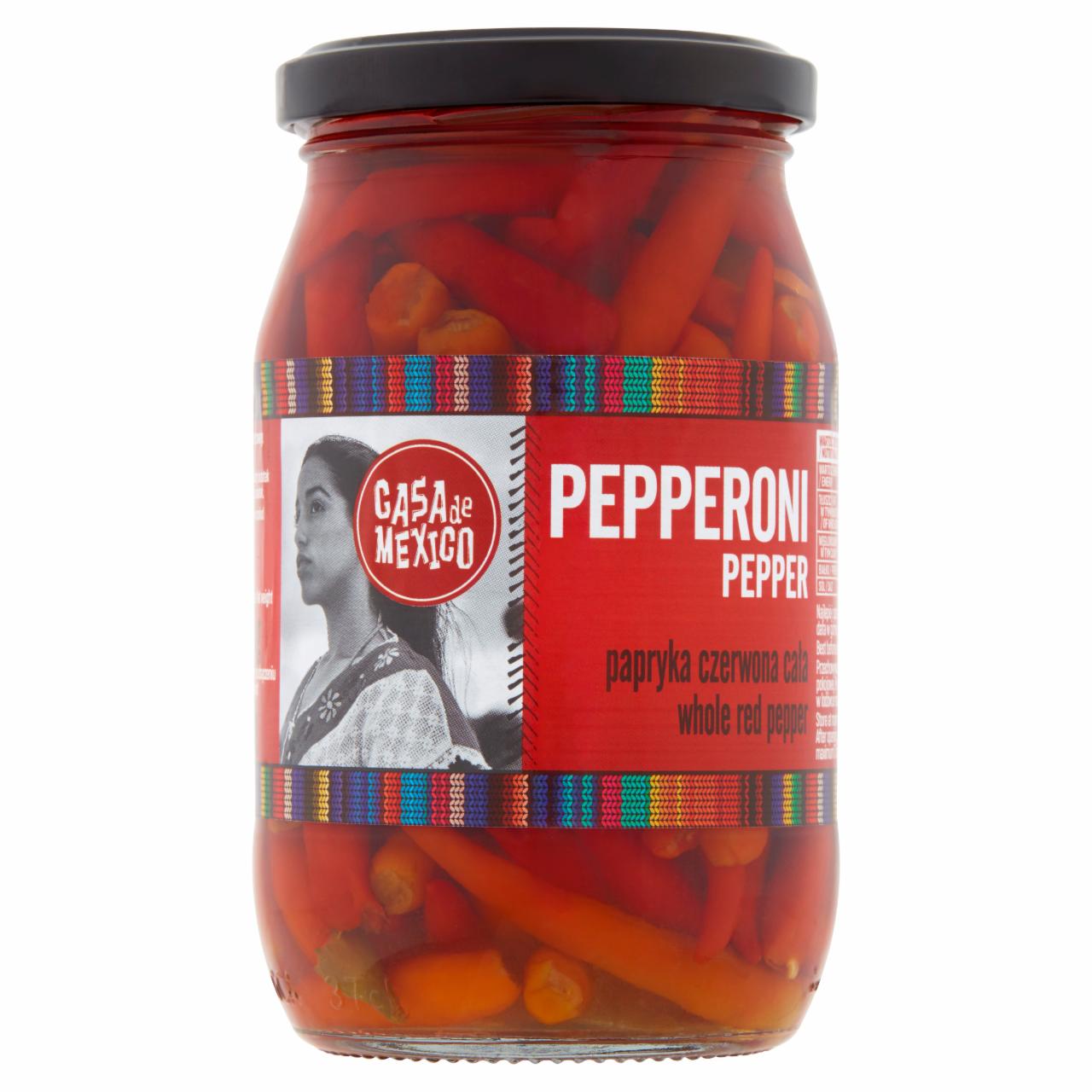 Zdjęcia - Casa de Mexico Papryka Pepperoni czerwona cała 325 g