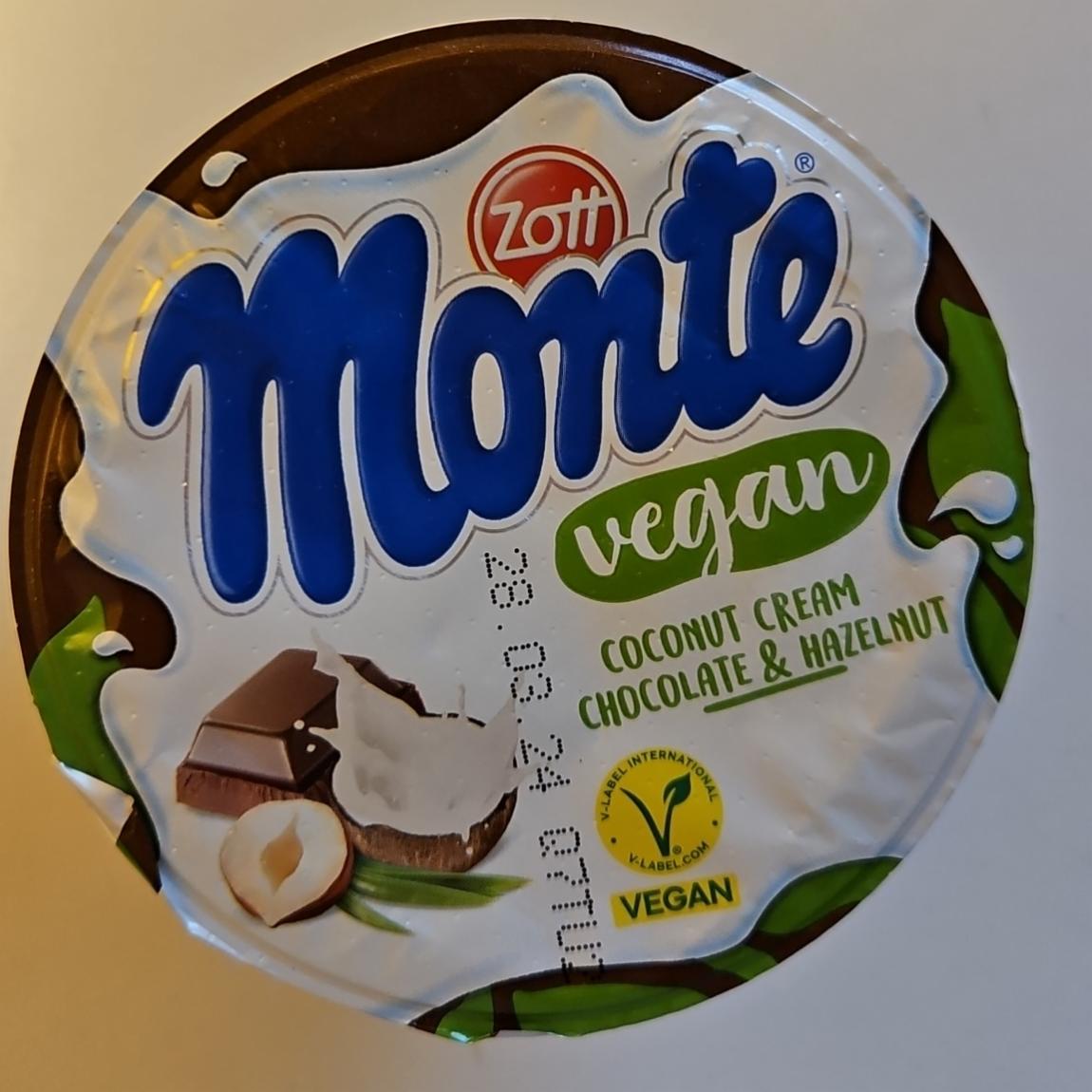 Zdjęcia - Monte vgan coconut cream chocolate & hazelnut Zott