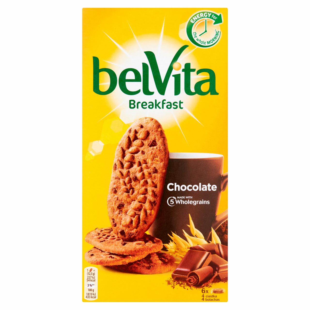 Zdjęcia - belVita Breakfast Ciastka zbożowe o smaku kakaowym z kawałkami czekolady 300 g (6 x 50 g)