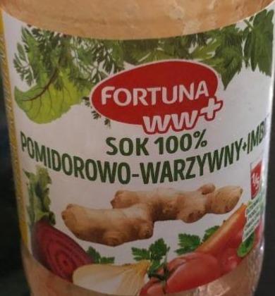 Zdjęcia - Fortuna WW+ Sok 100% pomidorowo-warzywny + imbir 300 ml
