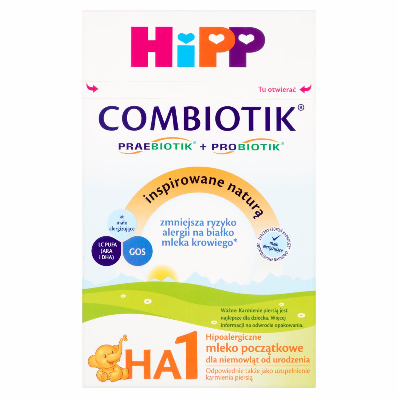 Zdjęcia - HiPP HA Combiotik 1 Hipoalergiczne mleko początkowe dla niemowląt od urodzenia 500 g