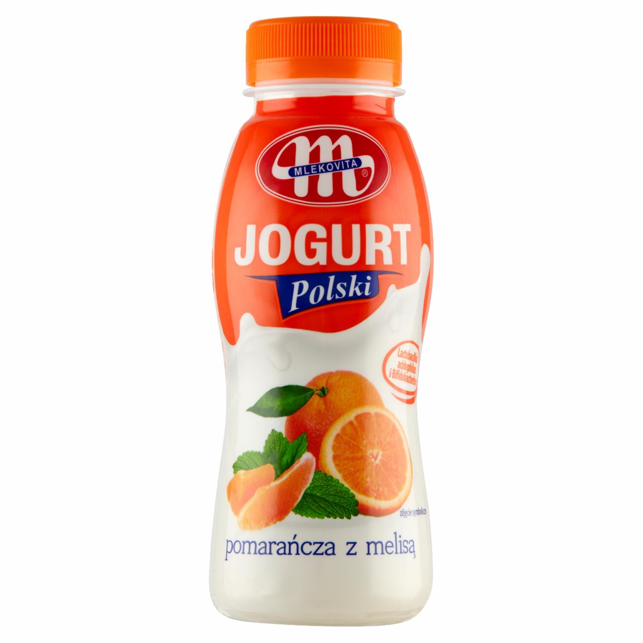 Zdjęcia - Mlekovita Jogurt Polski pomarańcza z melisą 250 g