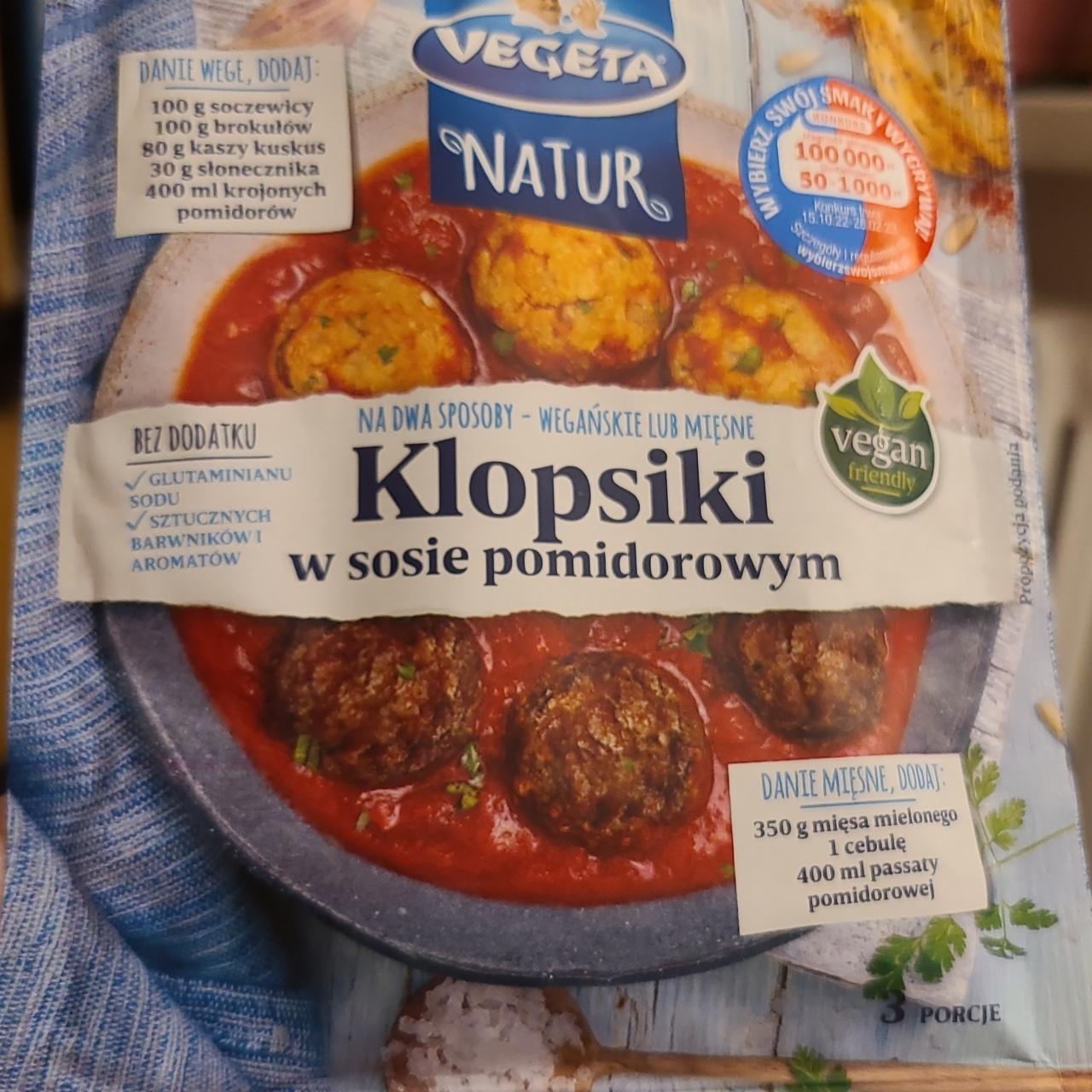 Zdjęcia - Klopsiki w sosie pomidorowym Vegeta