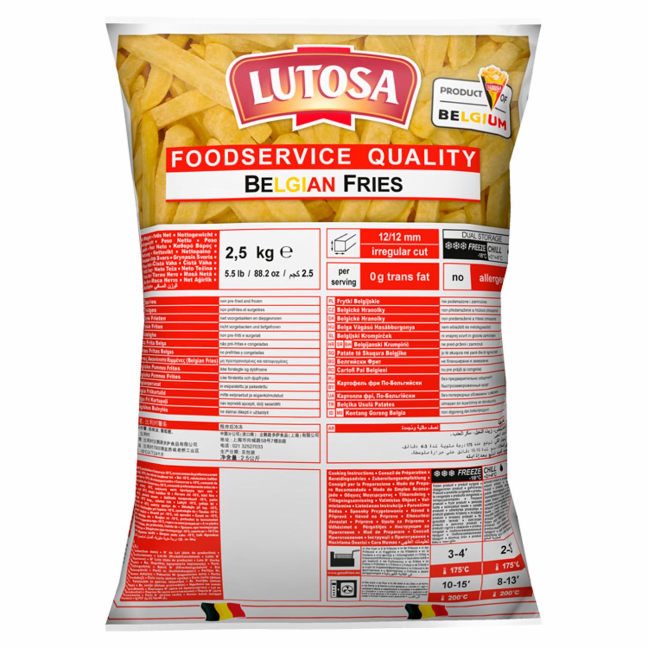 Zdjęcia - Lutosa Frytki belgijskie 12/12 mm 2,5 kg