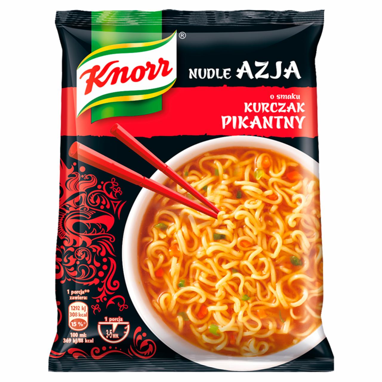 Zdjęcia - Knorr Nudle Azja Zupa-danie o smaku kurczak pikantny 61 g