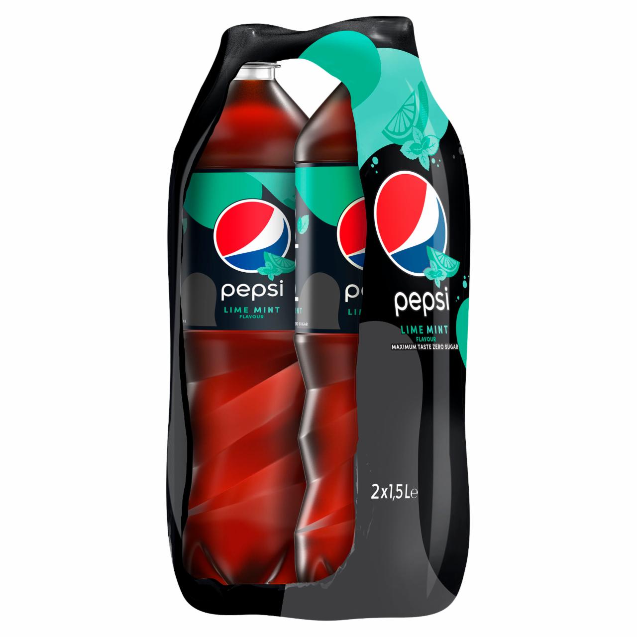 Zdjęcia - Pepsi Lime Mint Napój gazowany 2 x 1,5 l