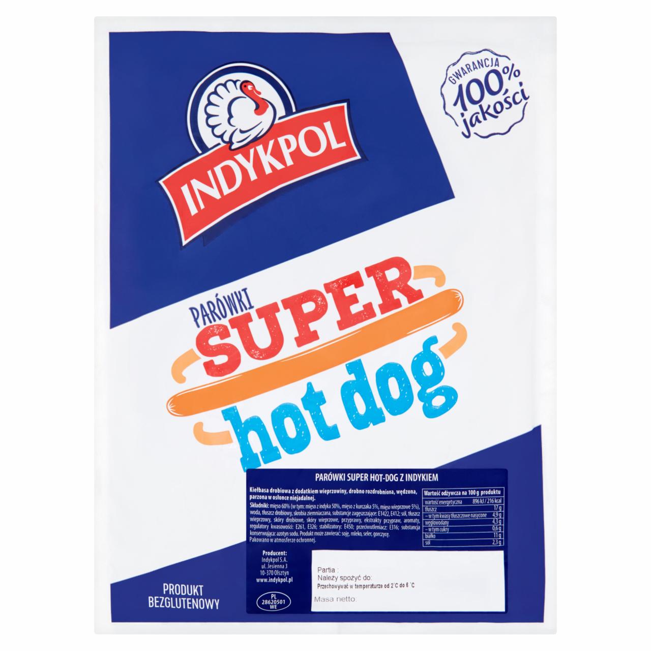 Zdjęcia - Parówki super hot dog Indykpol