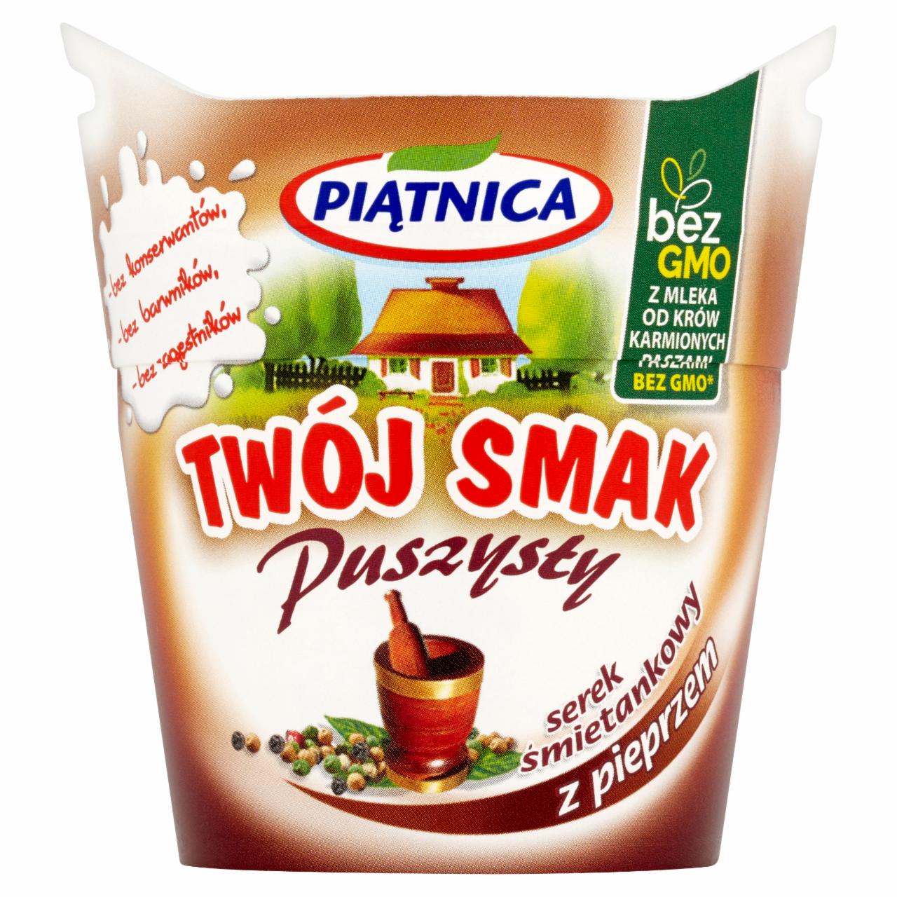 Zdjęcia - Piątnica Twój Smak Serek śmietankowy puszysty z pieprzem 150 g