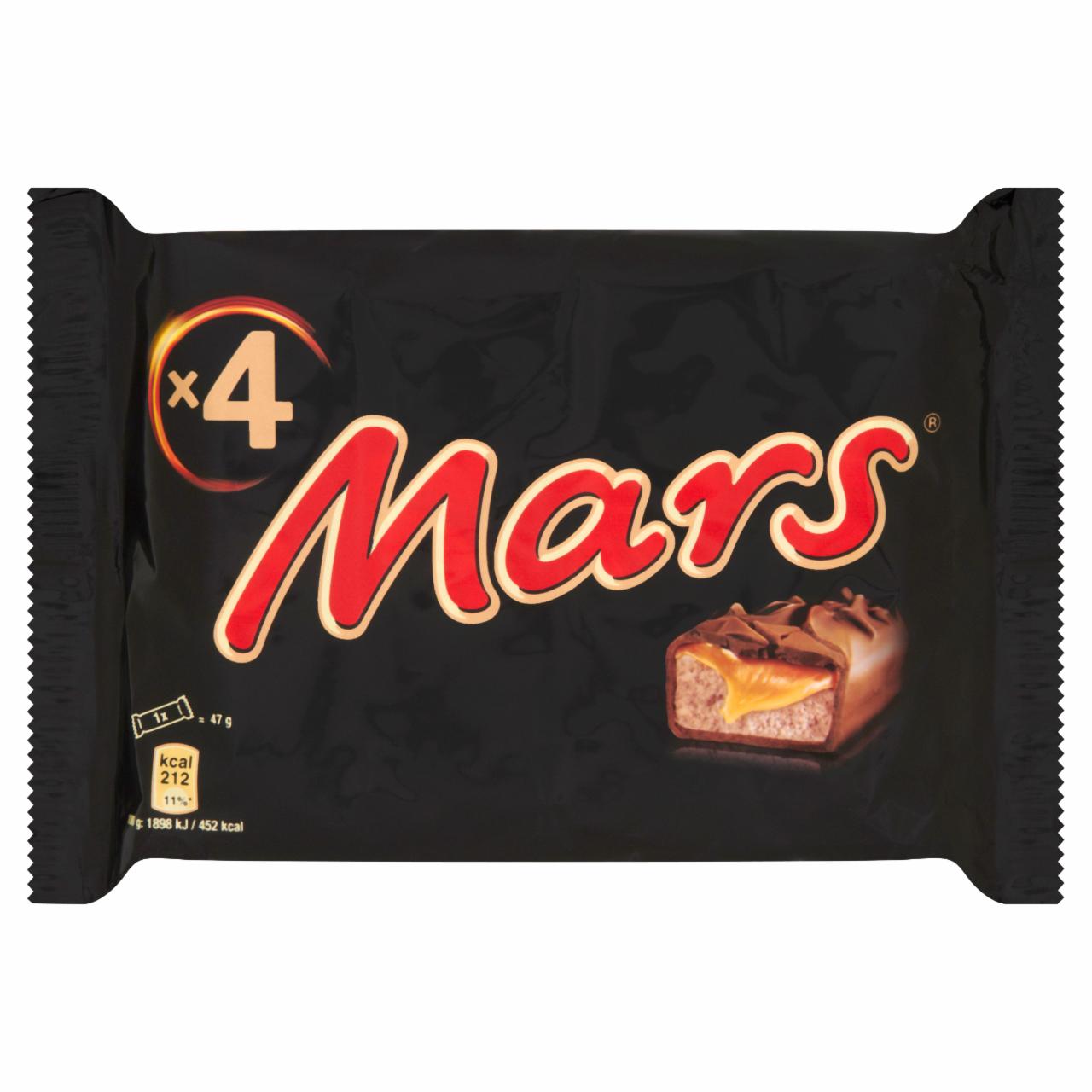 Zdjęcia - Mars Baton z nugatowym nadzieniem oblany karmelem i czekoladą 188 g (4 sztuki)