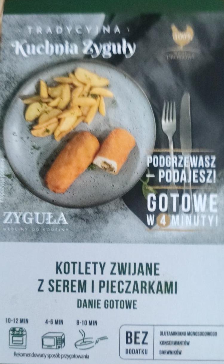 Zdjęcia - Kotlety zwijane z serem i pieczarkami Tradycyjna kuchnia Zyguły