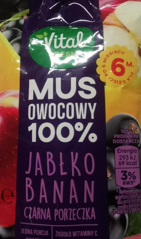 Zdjęcia - mus owocowy banan jabłko czarna porzeczka Vital fresh