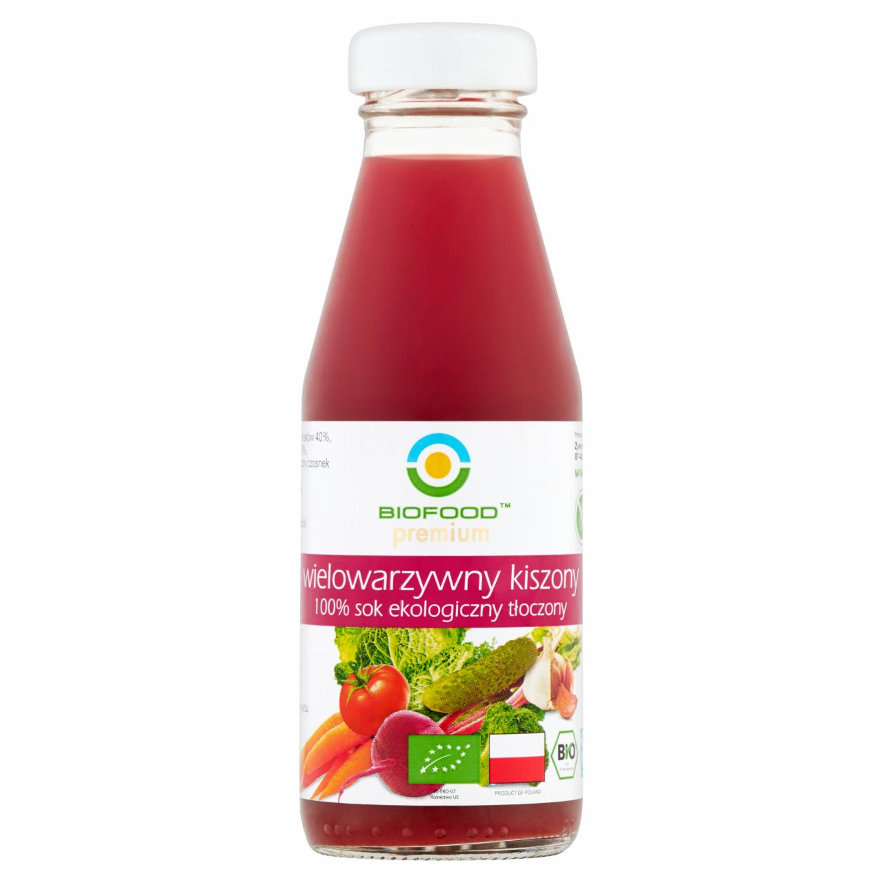 Zdjęcia - BioFood Premium Sok 100% ekologiczny tłoczony wielowarzywny kiszony 200 ml