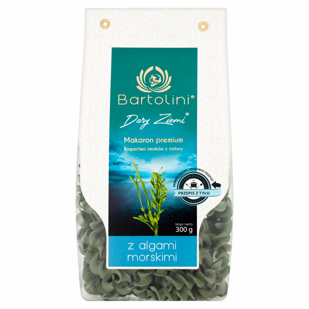 Zdjęcia - Bartolini Dary Ziemi Makaron Premium z algami morskimi świderek nr 3 300 g