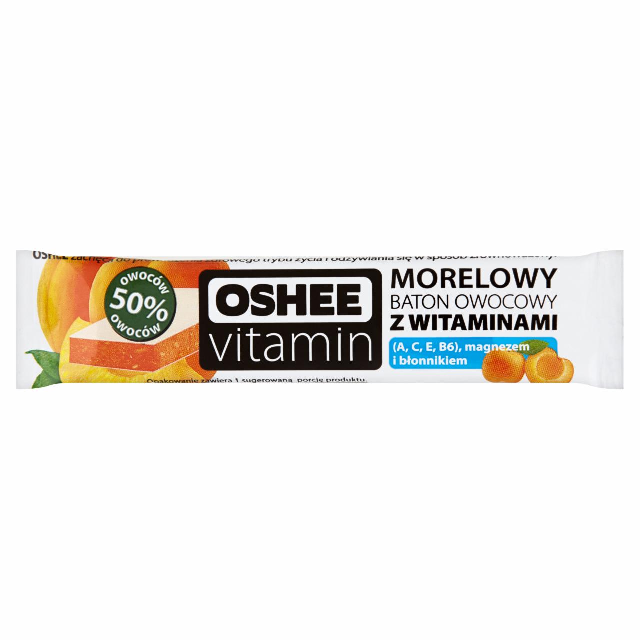 Zdjęcia - Oshee Vitamin Morelowy baton owocowy z witaminami 23 g