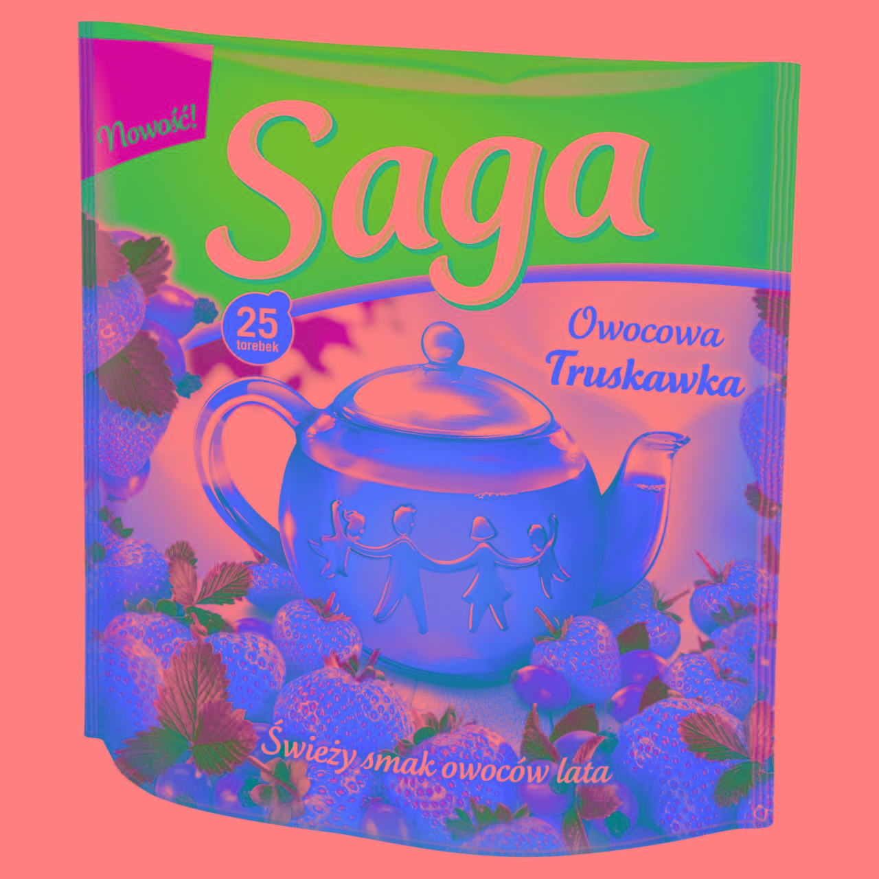 Zdjęcia - Saga Owocowa truskawka Herbatka 45 g (25 torebek)