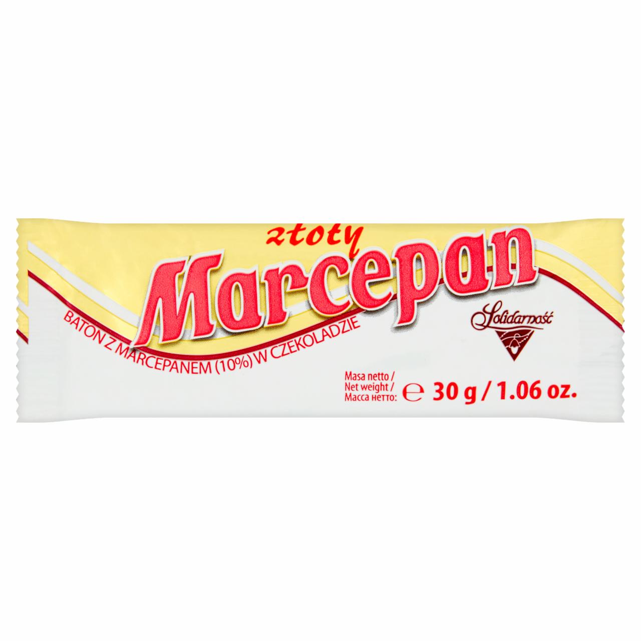 Zdjęcia - Solidarność Złoty Marcepan Baton w czekoladzie 30 g