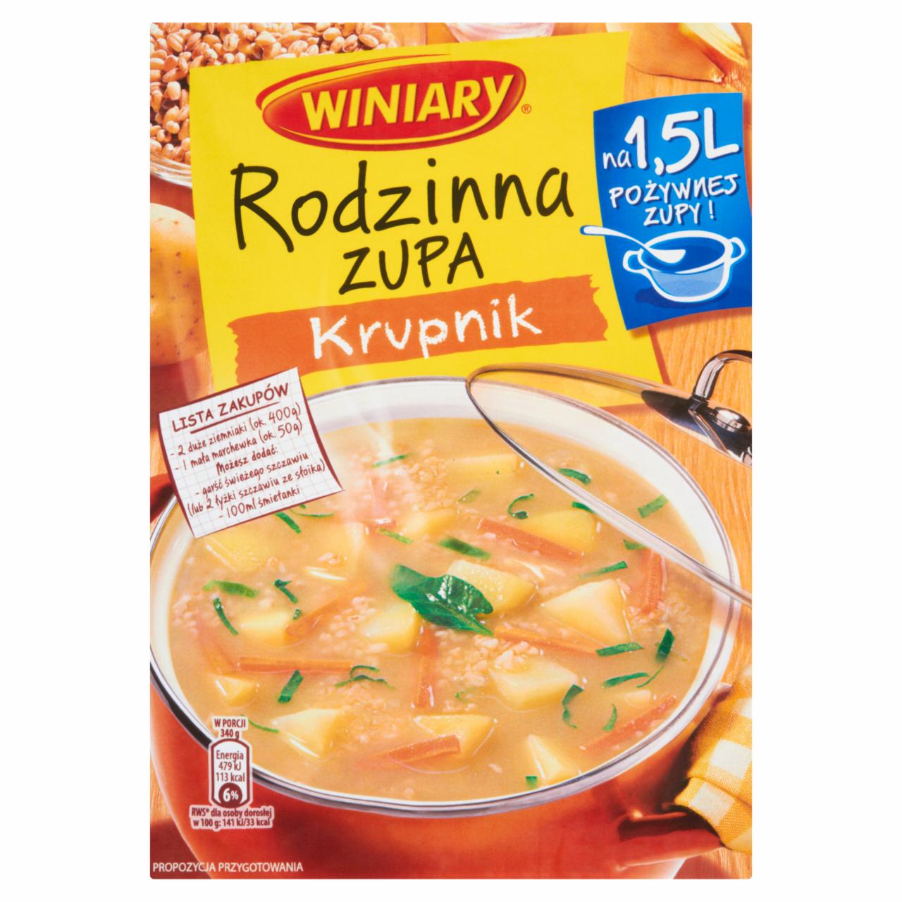 Zdjęcia - Winiary Rodzinna zupa Krupnik 88 g
