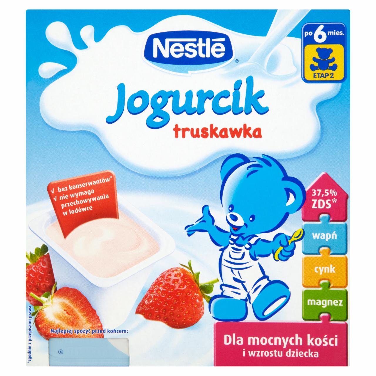 Zdjęcia - Nestlé Jogurcik truskawka po 6 miesiącu 400 g (4 sztuki)