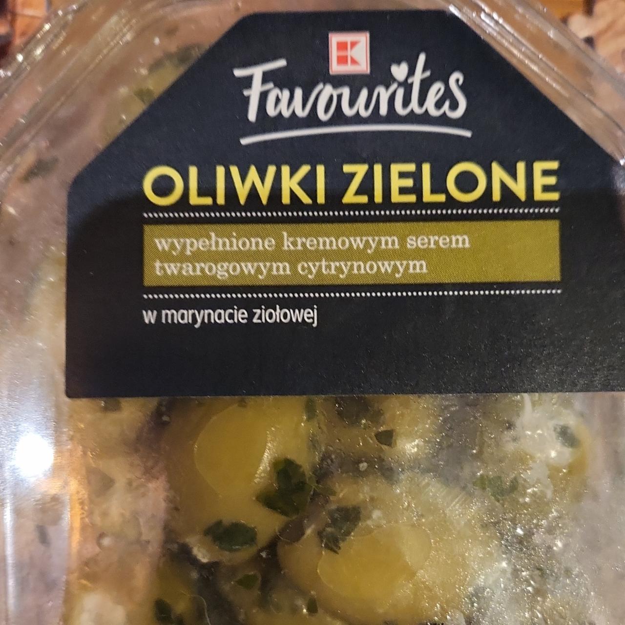 Zdjęcia - Oliwki zielone wypełnione kremowym serem twarogowym cytrynowym w marynacie ziołowej K-Favourites