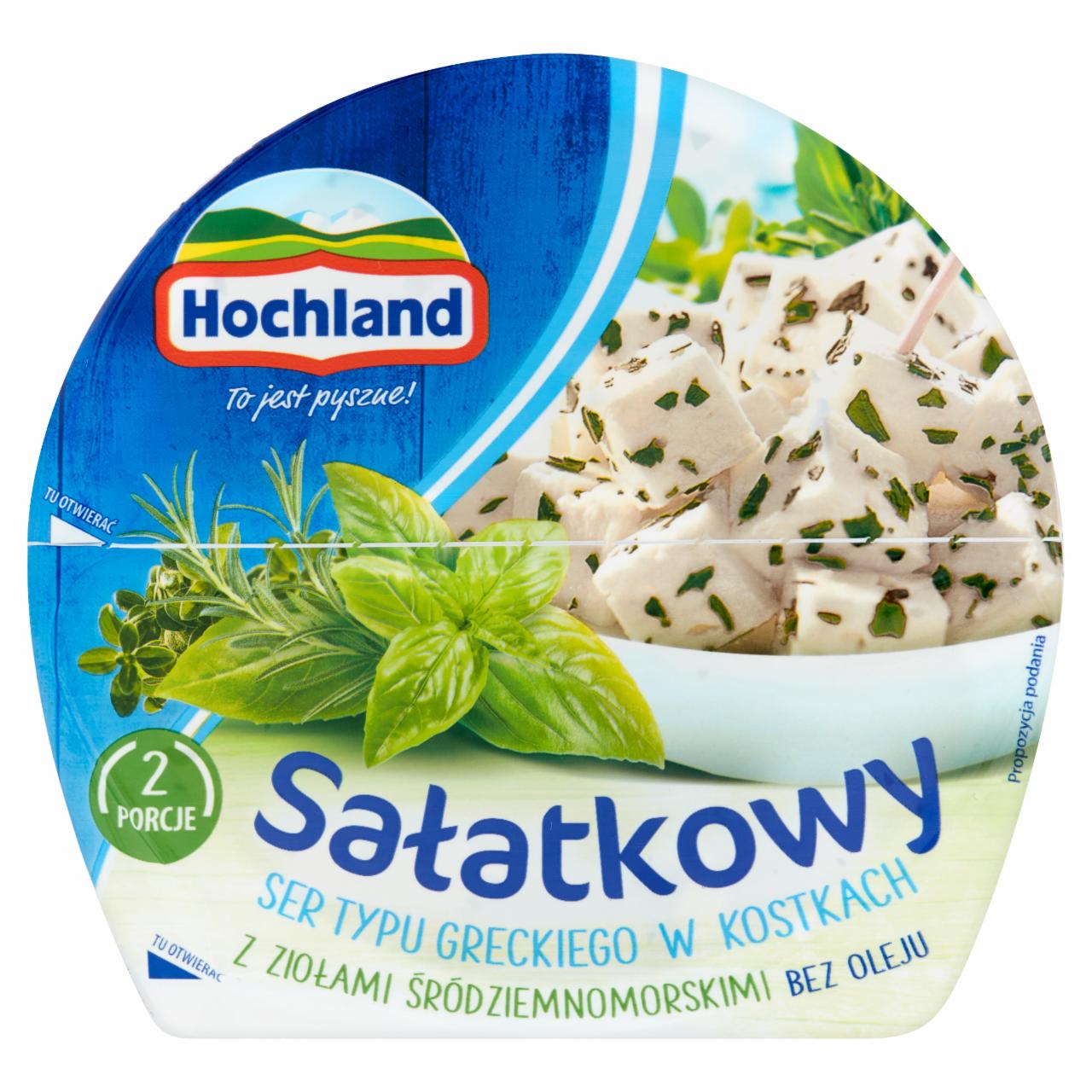 Zdjęcia - Hochland Sałatkowy ser typu greckiego w kostkach z ziołami śródziemnomorskimi 135 g