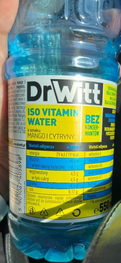 Zdjęcia - Iso Vitamin Water o smaku mango i cytryny DrWitt