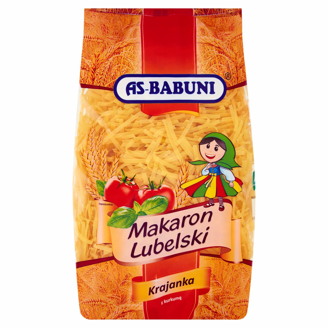 Zdjęcia - As-Babuni Makaron Lubelski krajanka z kurkumą 1 kg