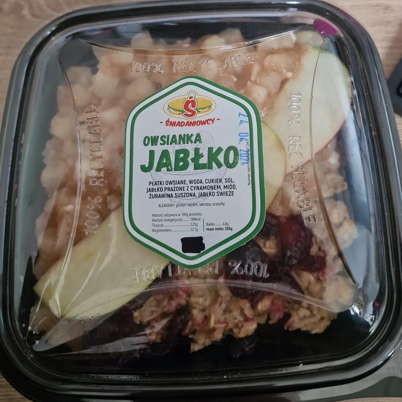 Zdjęcia - Owsianka jabłko Śniadaniowcy