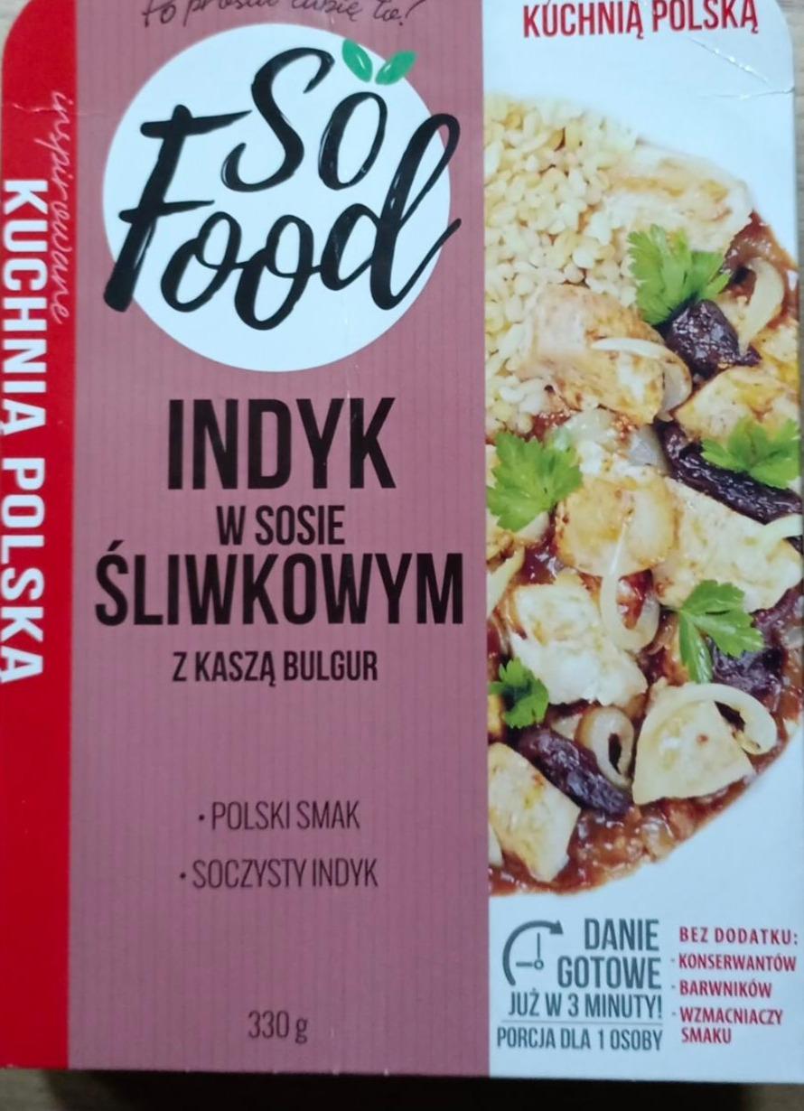 Zdjęcia - indyk w sosie śliwkowym z kaszą bulgur So Food