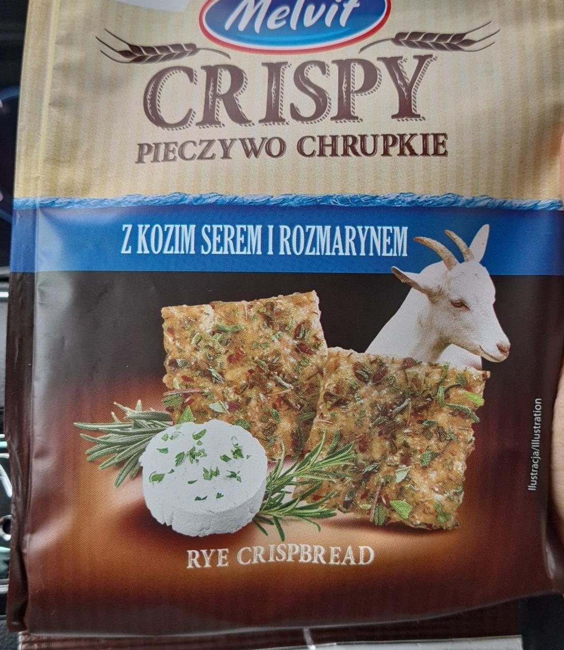 Zdjęcia - Crispy Pieczywo chrupkie z kozim serem i rozmarynem Melvit