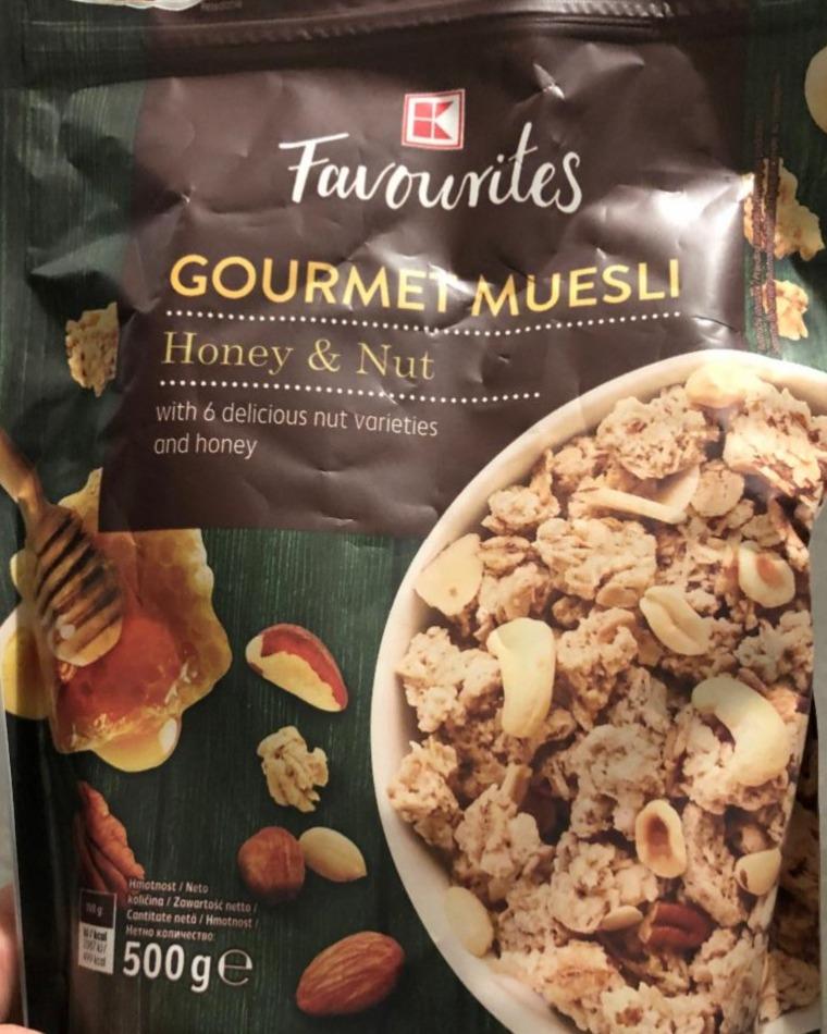 Gourmet Muesli Honey &amp; Nut Kaufland - kalorie, kJ i wartości odżywcze ...