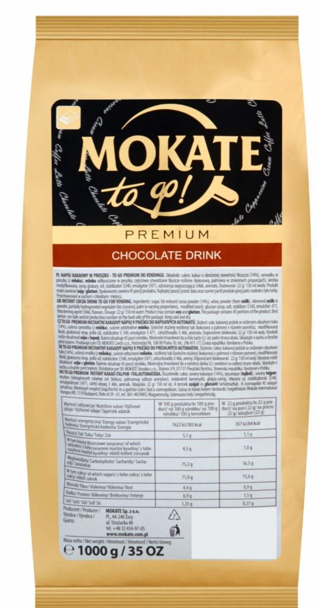 Zdjęcia - Mokate To Go! Premium Napój kakaowy w proszku